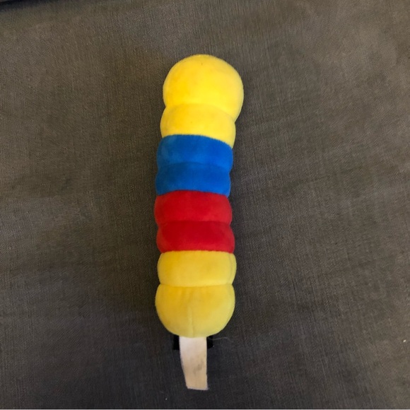 Slither.io 8" Plush Worm Stuffed Animal Yellow Red and Blue Stuffie Bendable - Picture 2 of 6